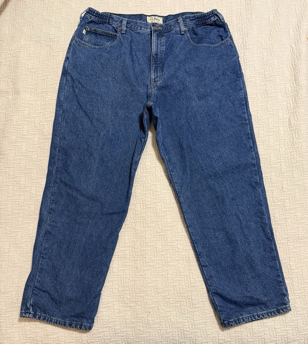 L.L. Bean Jeans Men's 40x29 Comfort Waist Relaxed Flannel Lined Denim